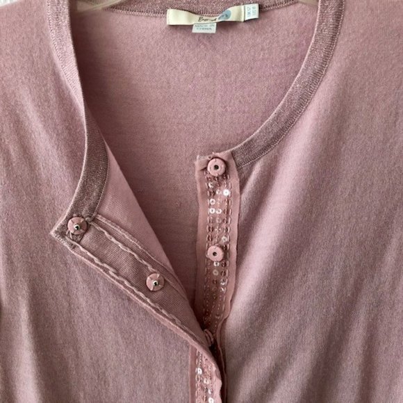 Boden Sequined Lightweight Wool Cardigan - Milkshake Pink - 8 - Picture 4 of 11